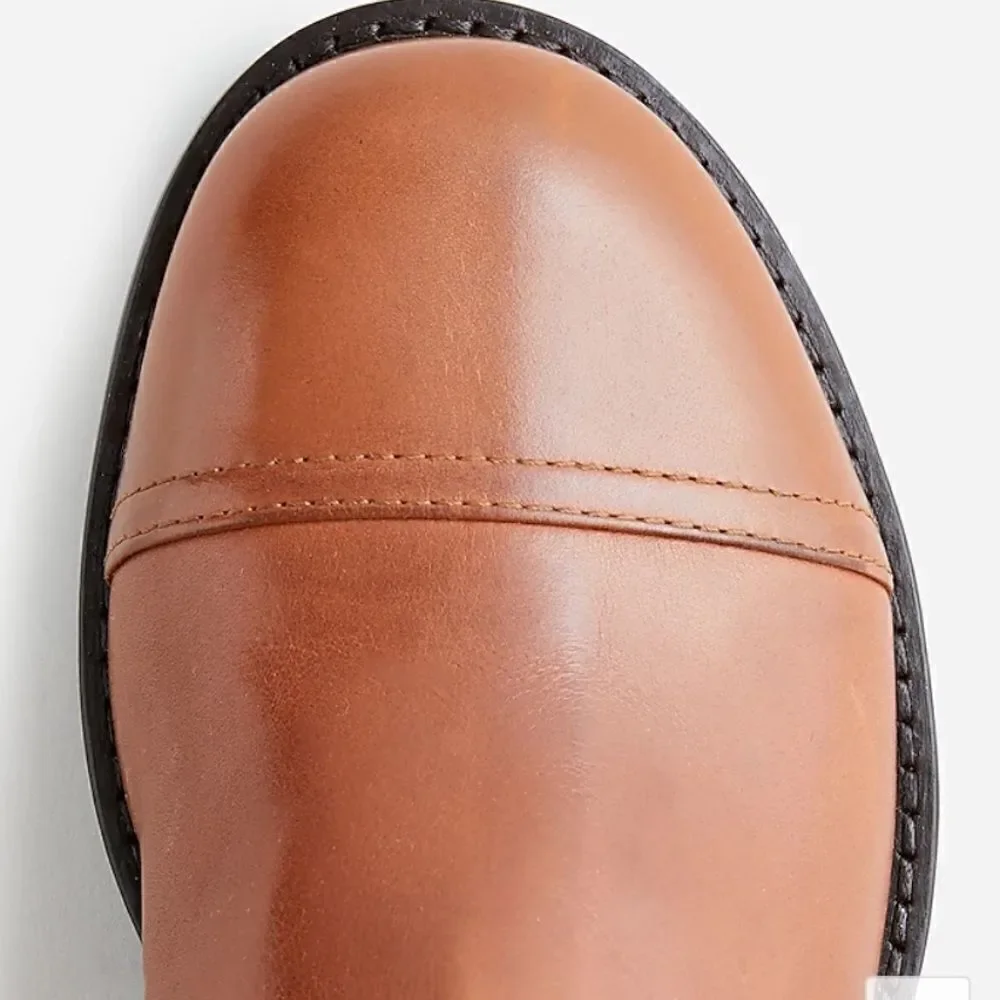 J. Crew Rib-cuff boots in Italian leather*